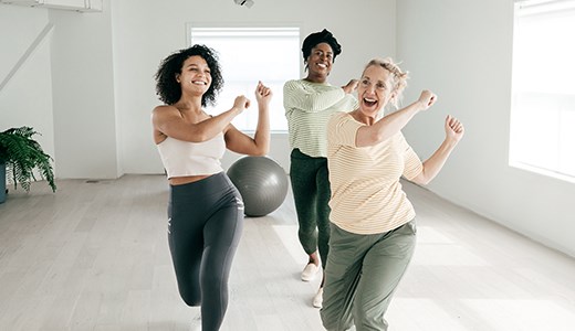 women in exercise class