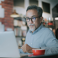 Man On Computer